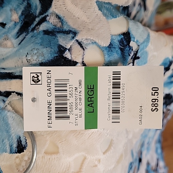 NWT Charter Club Ladies Open Cut Blouse (L) - Picture 8 of 8